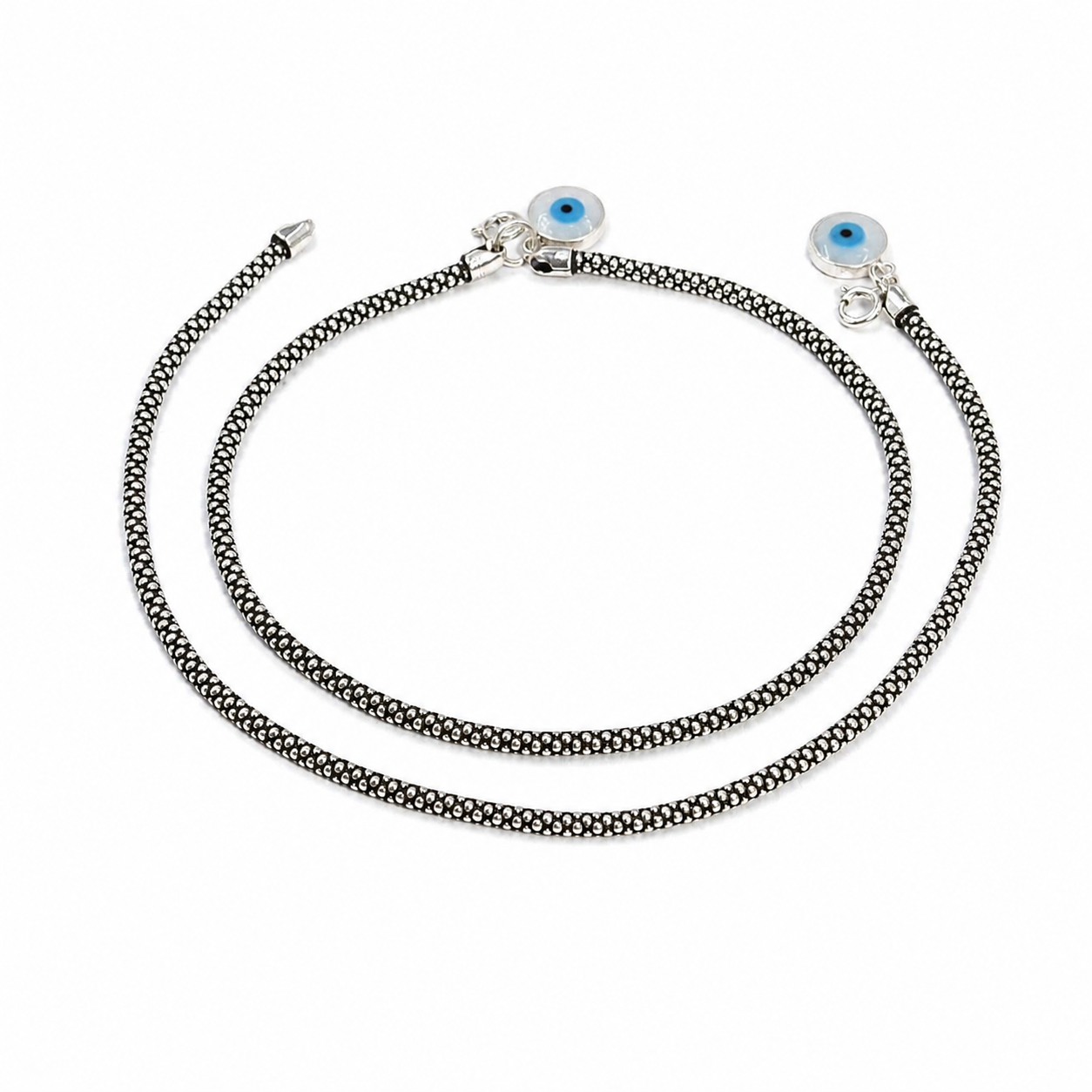 Nazar Anklet -02ANK – 925 Sterling Silver – OYA by Gemkara view 1