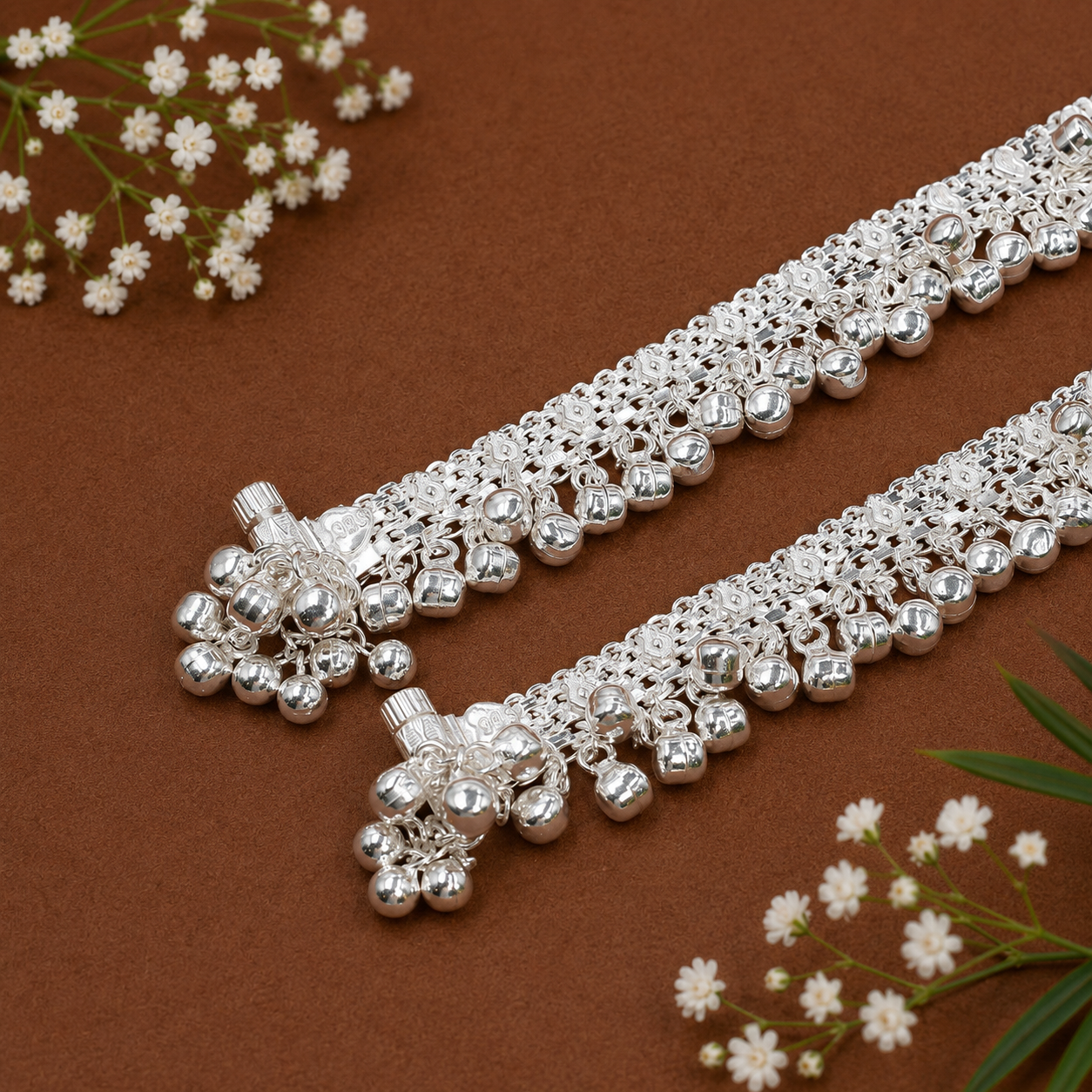 Raagini Ghungroo Anklet – 925 Sterling Silver – OYA by Gemkara view 2