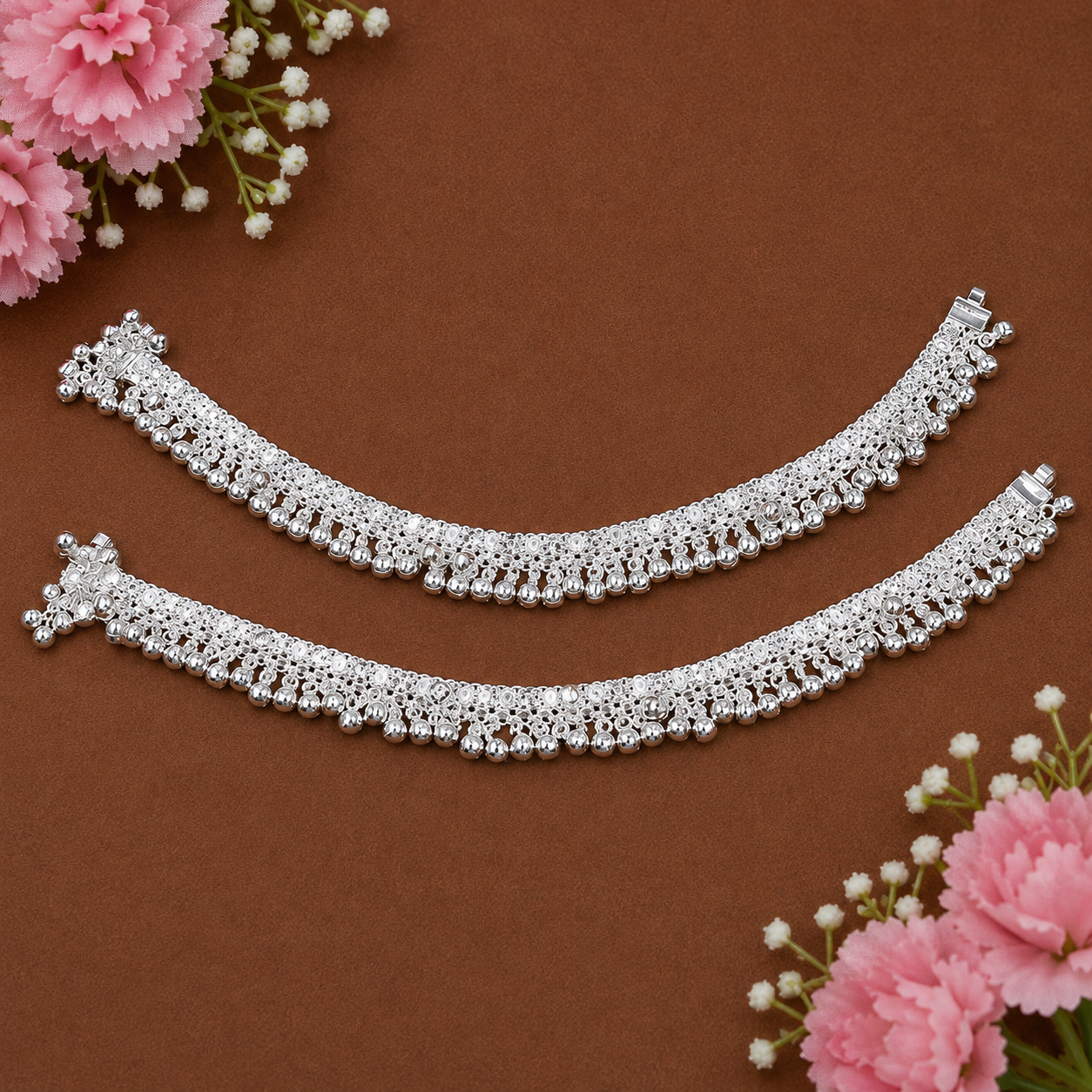 Raagini Ghungroo Anklet – 925 Sterling Silver – OYA by Gemkara view 3