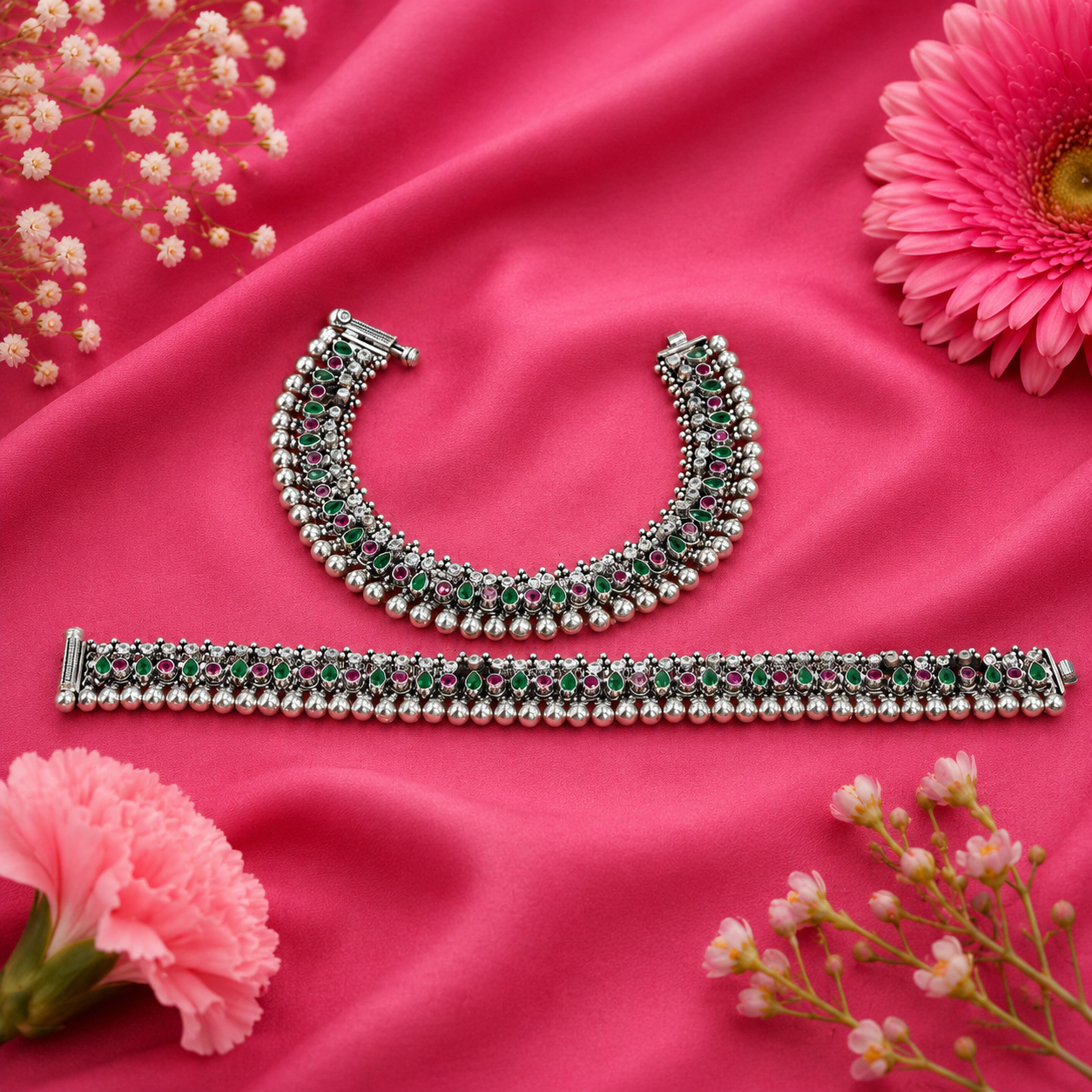 Ratna Anklet – 925 Sterling Silver – OYA by Gemkara view 3