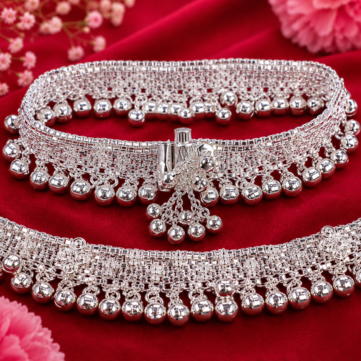 Moonlit Anklet – 925 Sterling Silver – OYA by Gemkara view 3