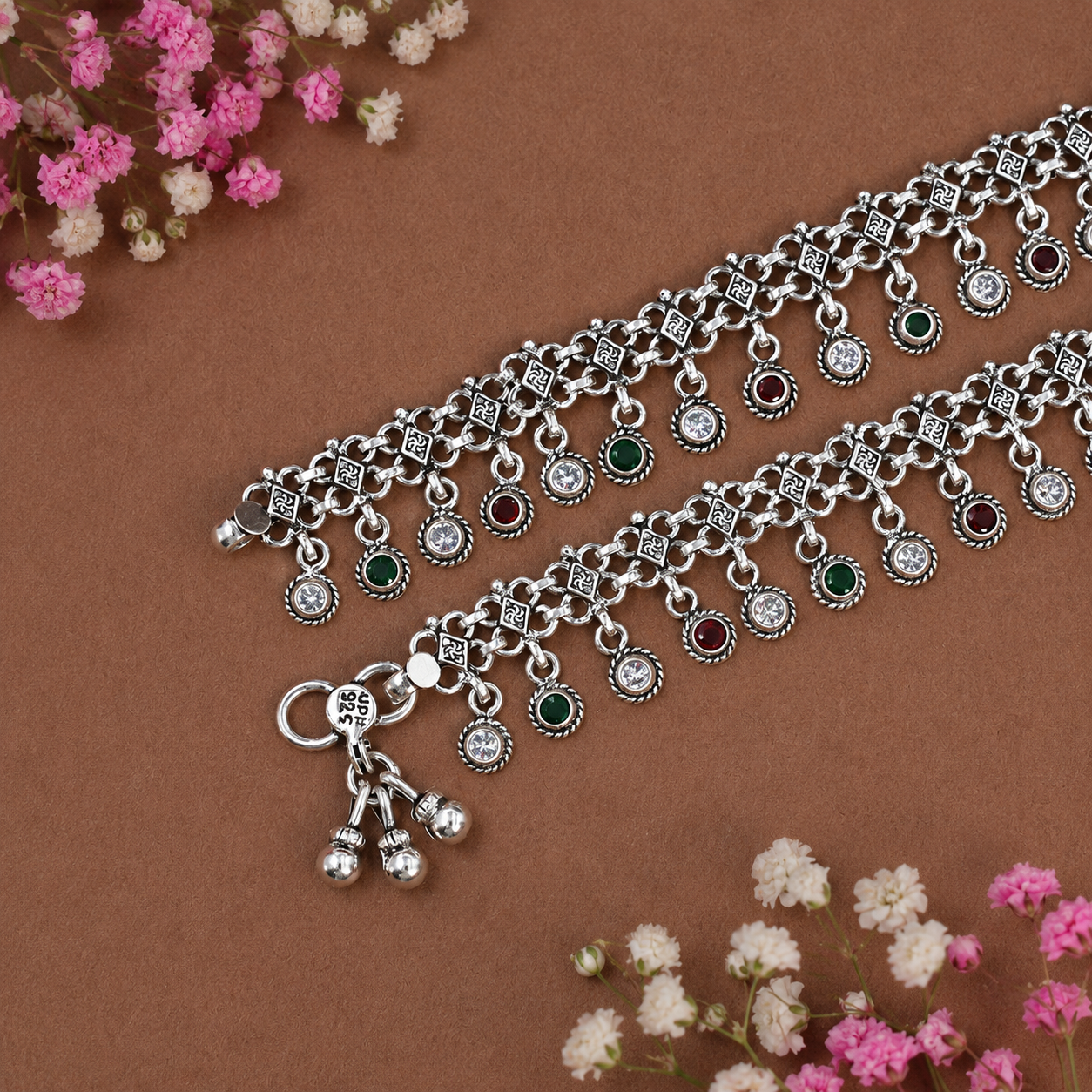 Rangreza Anklet – 925 Sterling Silver – OYA by Gemkara view 3