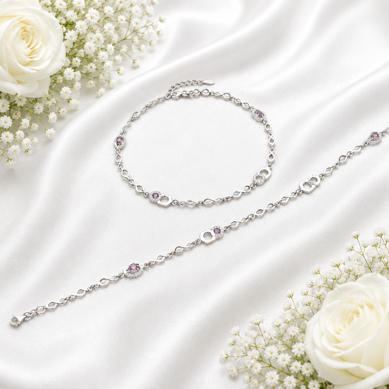 Infinity Symbol Anklet – 925 Sterling Silver – OYA by Gemkara view 3