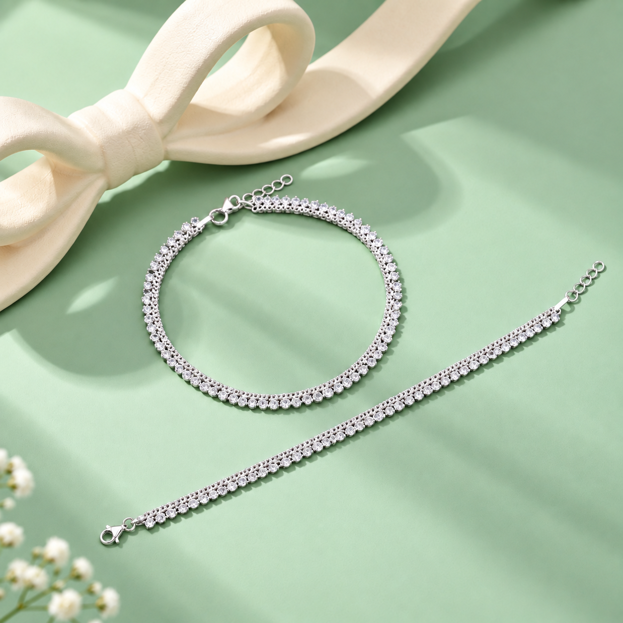 Spark Anklet – 925 Sterling Silver – OYA by Gemkara view 3