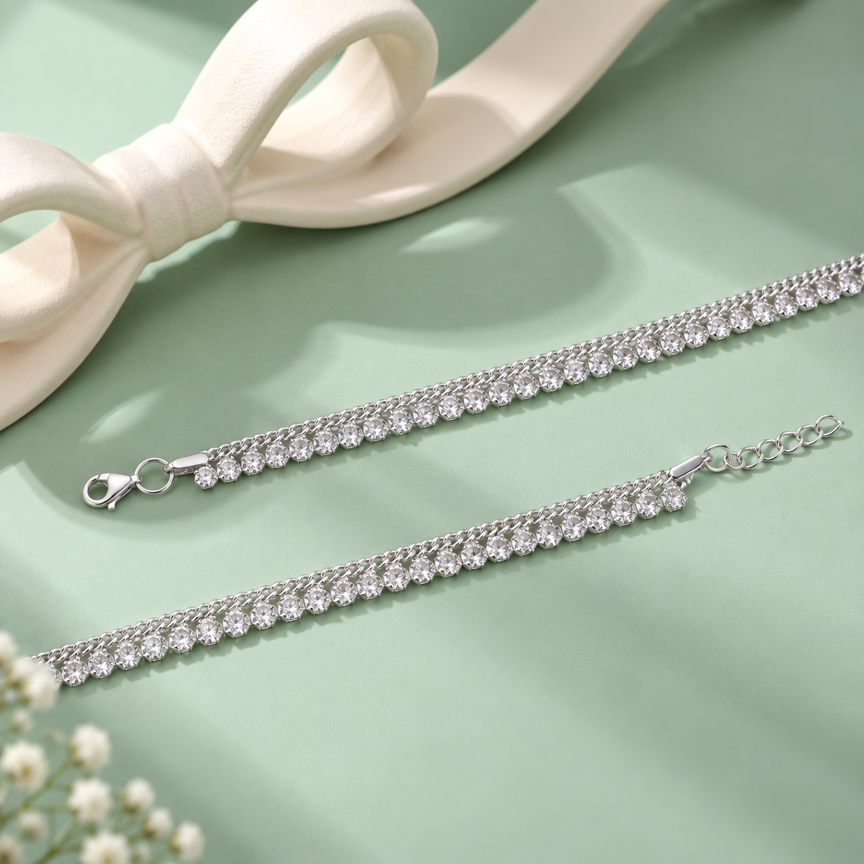 Spark Anklet – 925 Sterling Silver – OYA by Gemkara view 4