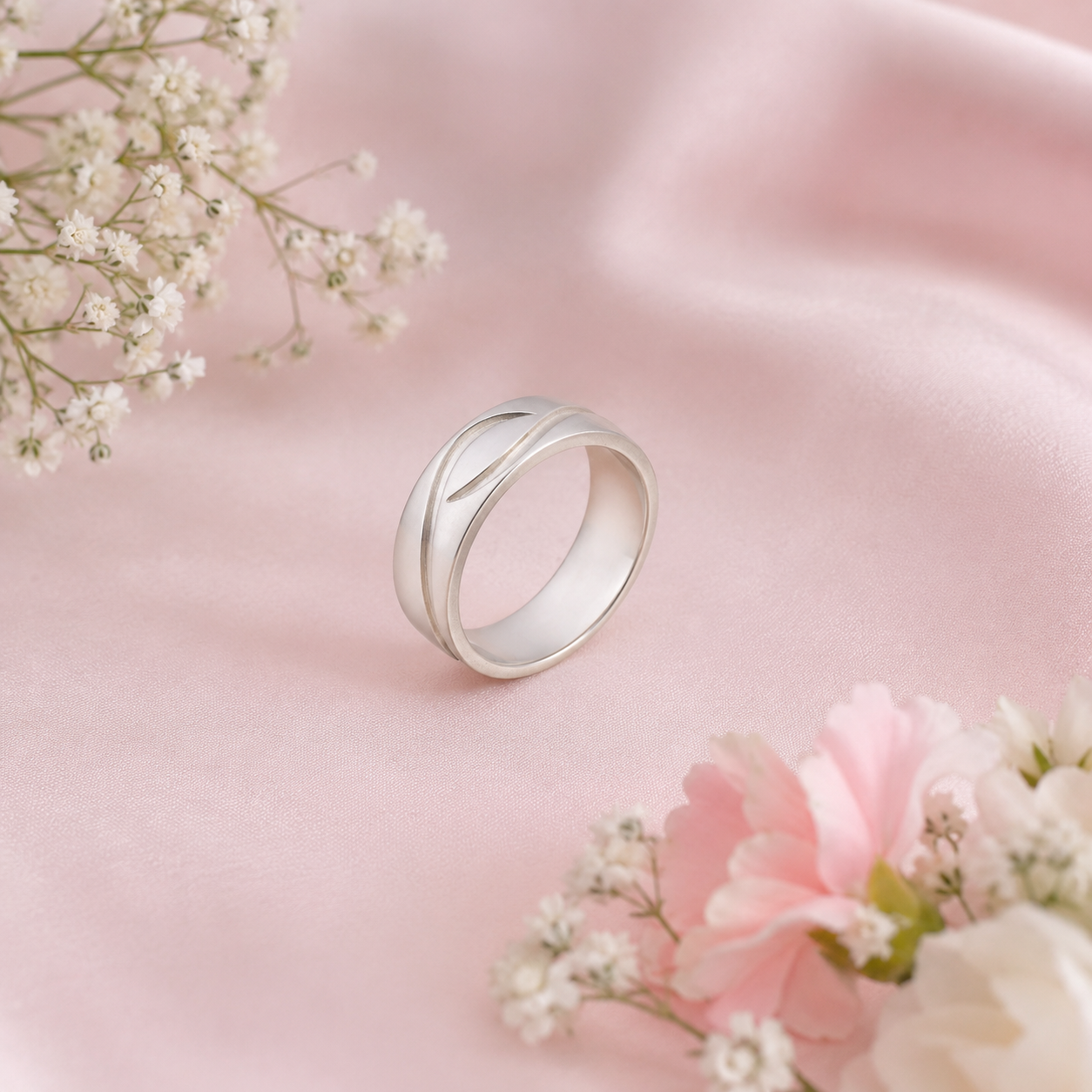 Wave Ring – 925 Sterling Silver – OYA by Gemkara view 3