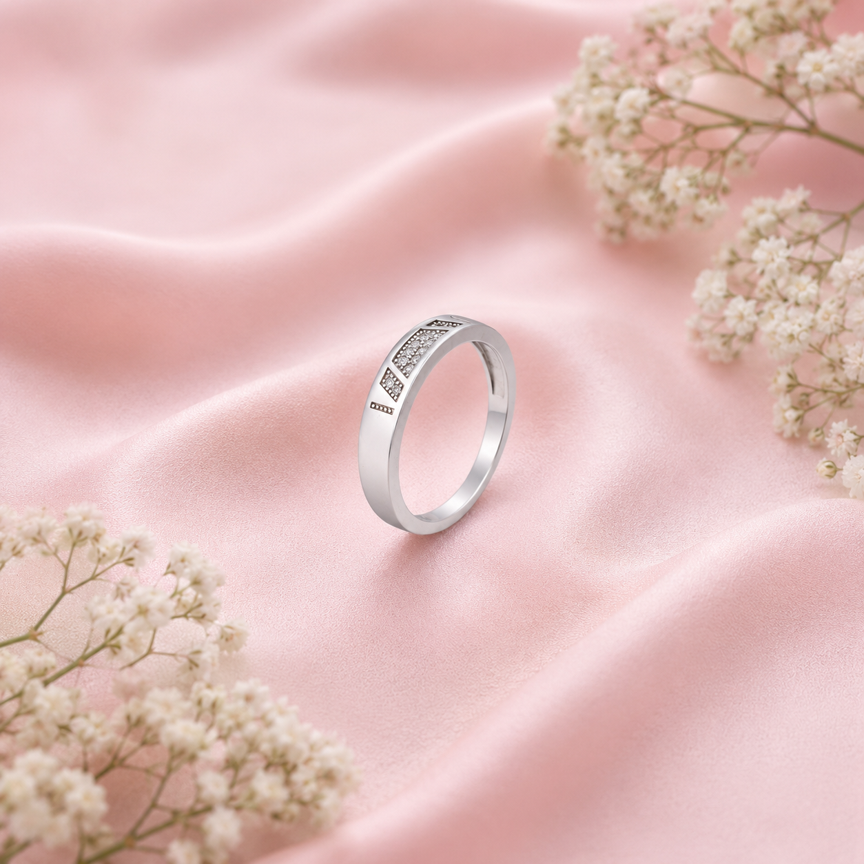 Geometric Stone Ring – 925 Sterling Silver – OYA by Gemkara view 3