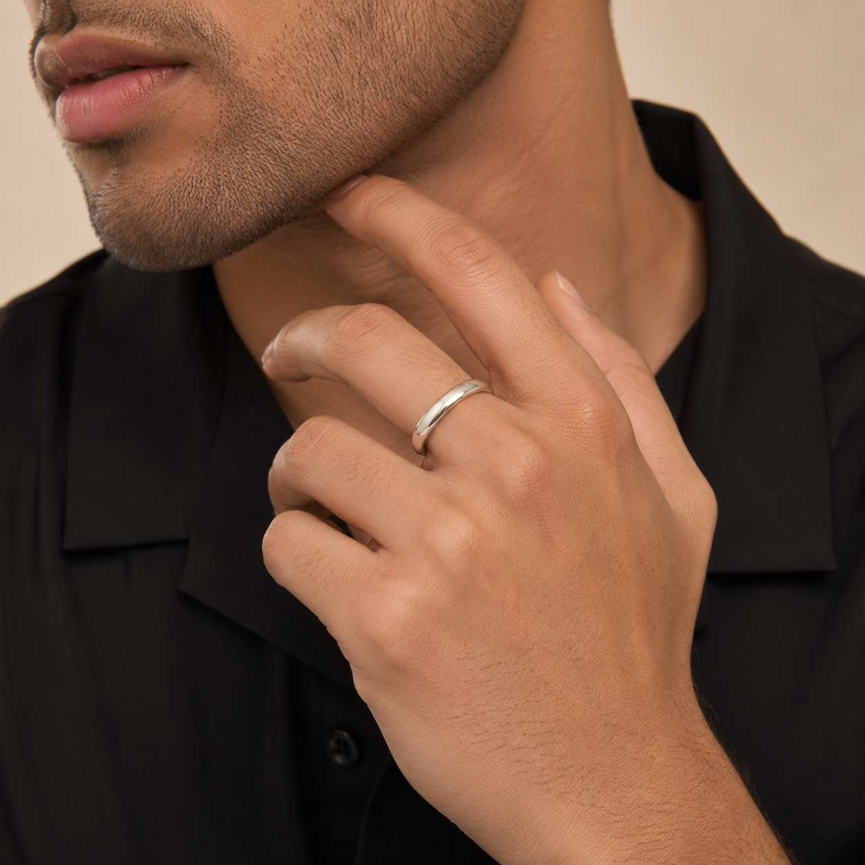 Plain Band Ring – 925 Sterling Silver – OYA by Gemkara view 2