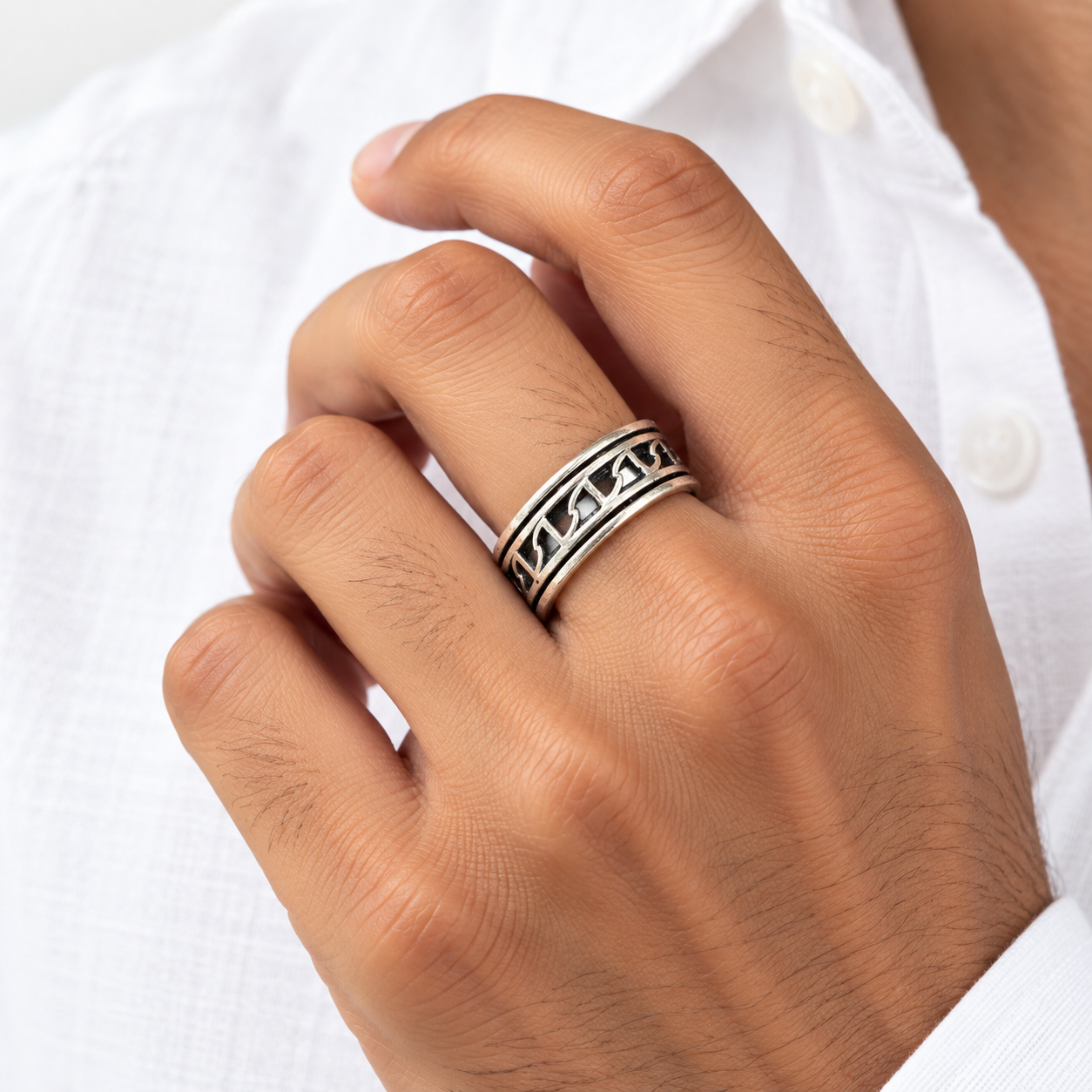 Oxidized Leaf Ring – 925 Sterling Silver – OYA by Gemkara view 2