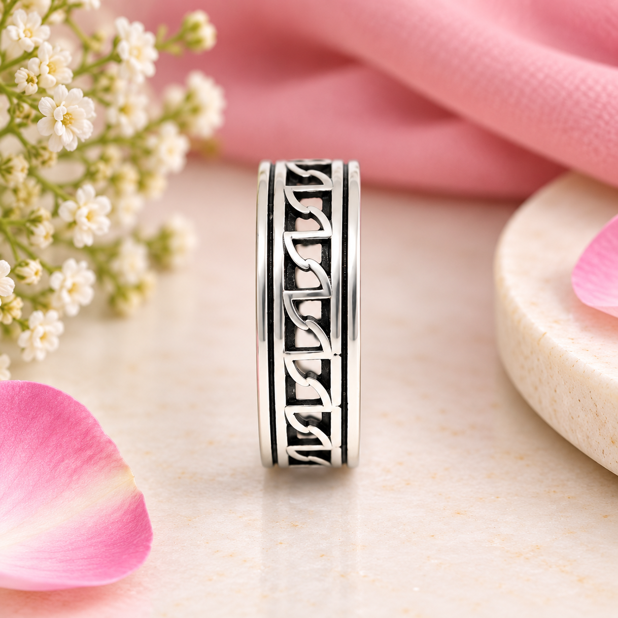 Oxidized Leaf Ring – 925 Sterling Silver – OYA by Gemkara view 4