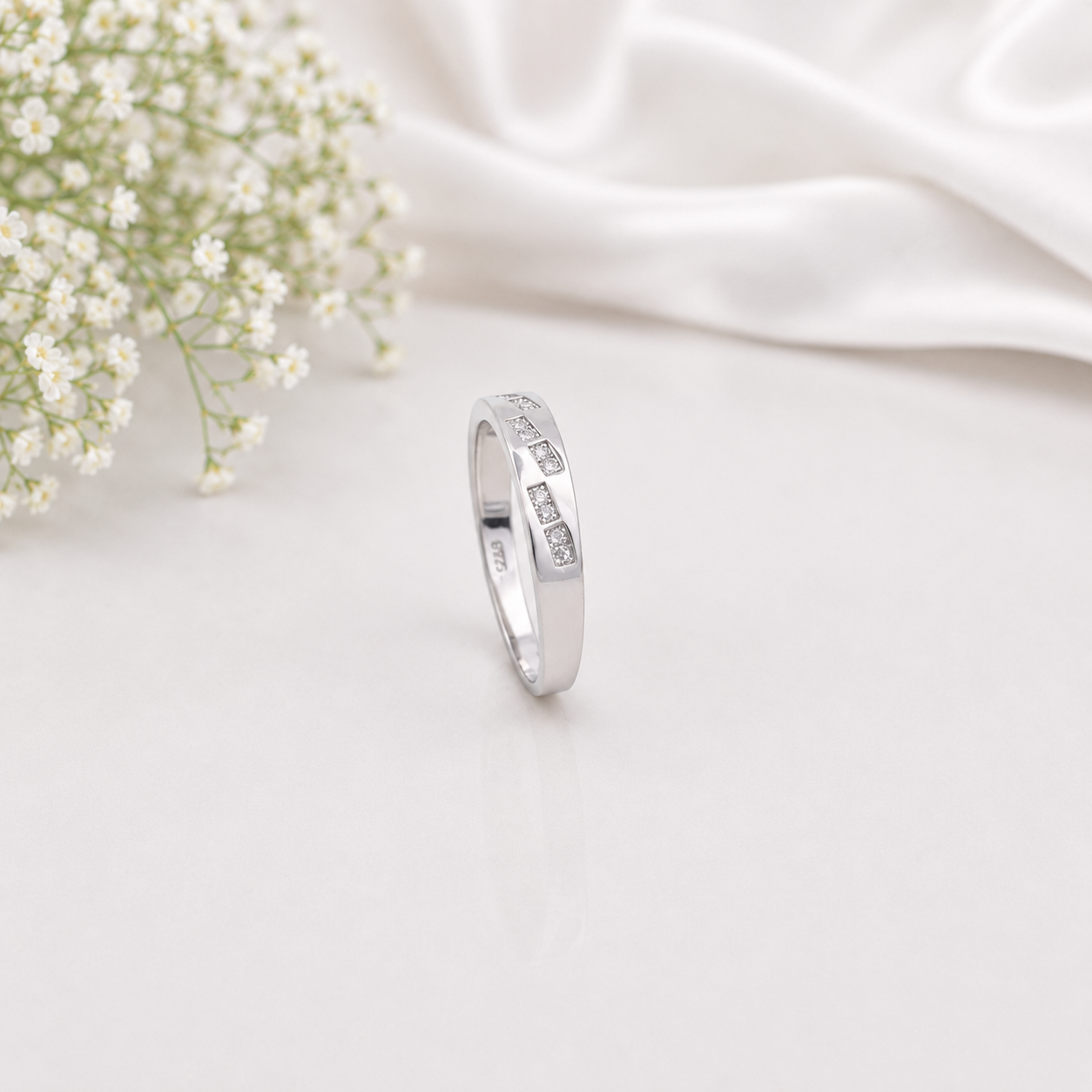 Rectangular CZ Ring – 925 Sterling Silver – OYA by Gemkara view 2