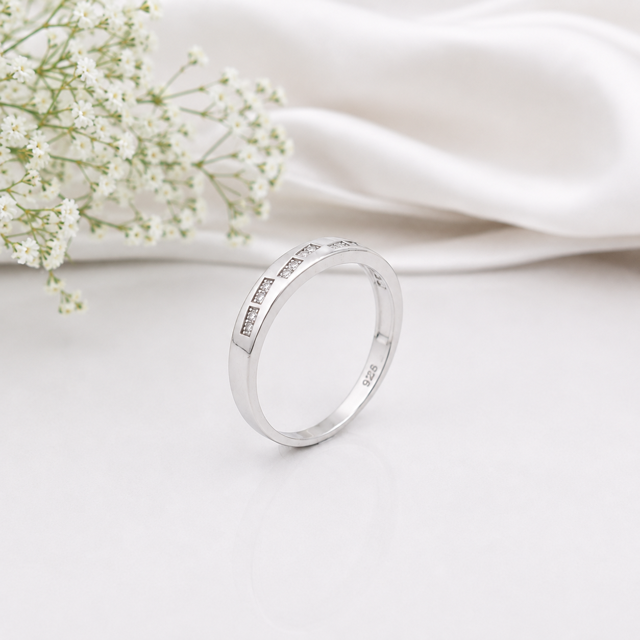 Rectangular CZ Ring – 925 Sterling Silver – OYA by Gemkara view 3