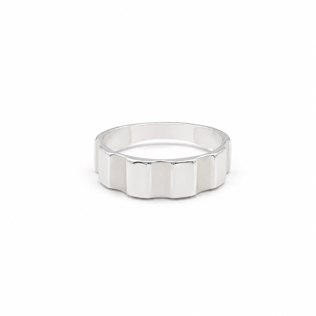 Scalloped Ring – 925 Sterling Silver – OYA by Gemkara view 1