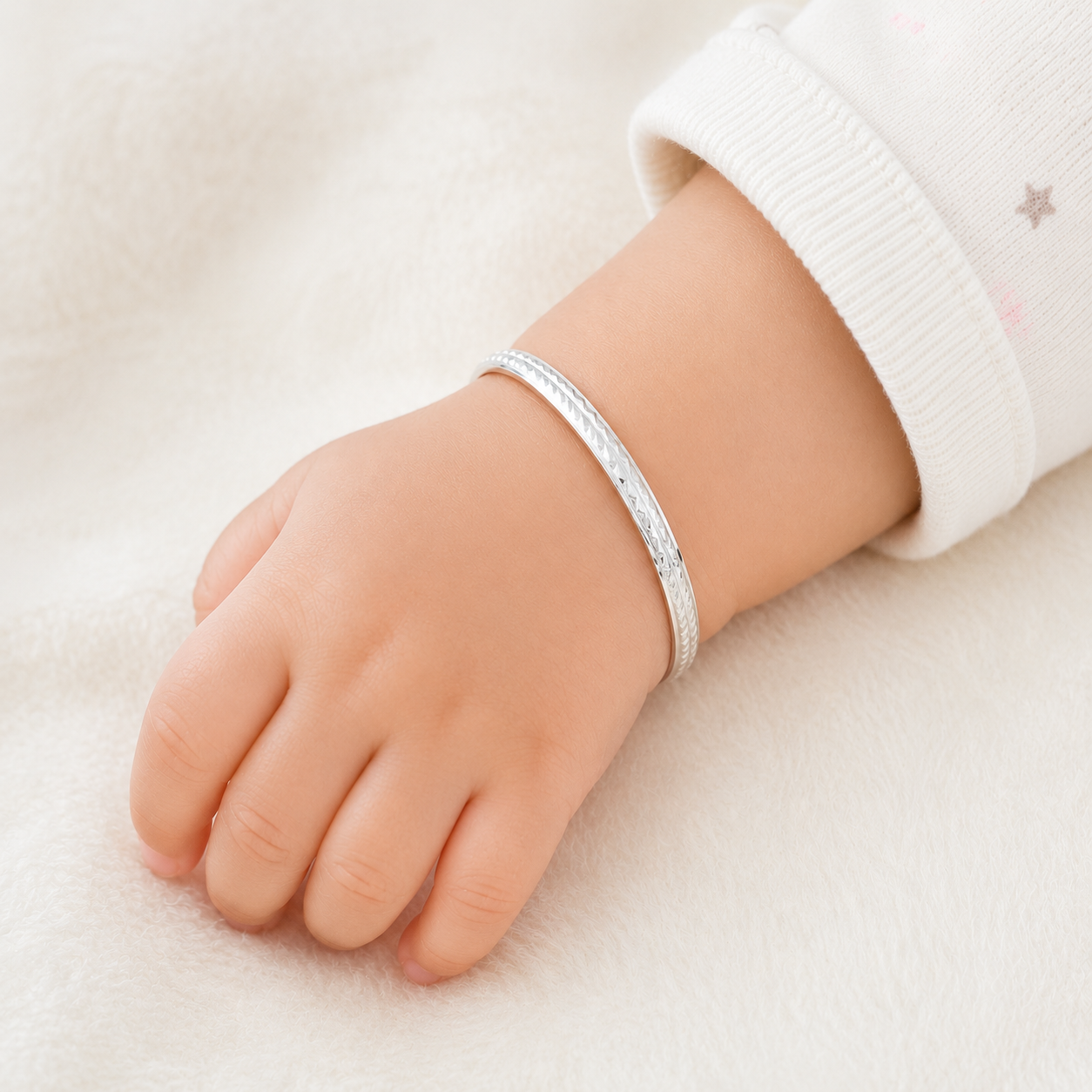 Italian Double Weave Baby Kada – 925 Sterling Silver – OYA by Gemkara view 2