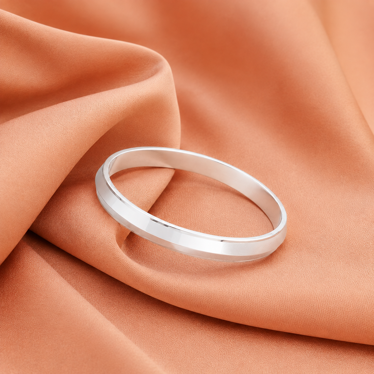 Baby Silver Broad Kada – OYA by Gemkara view 2