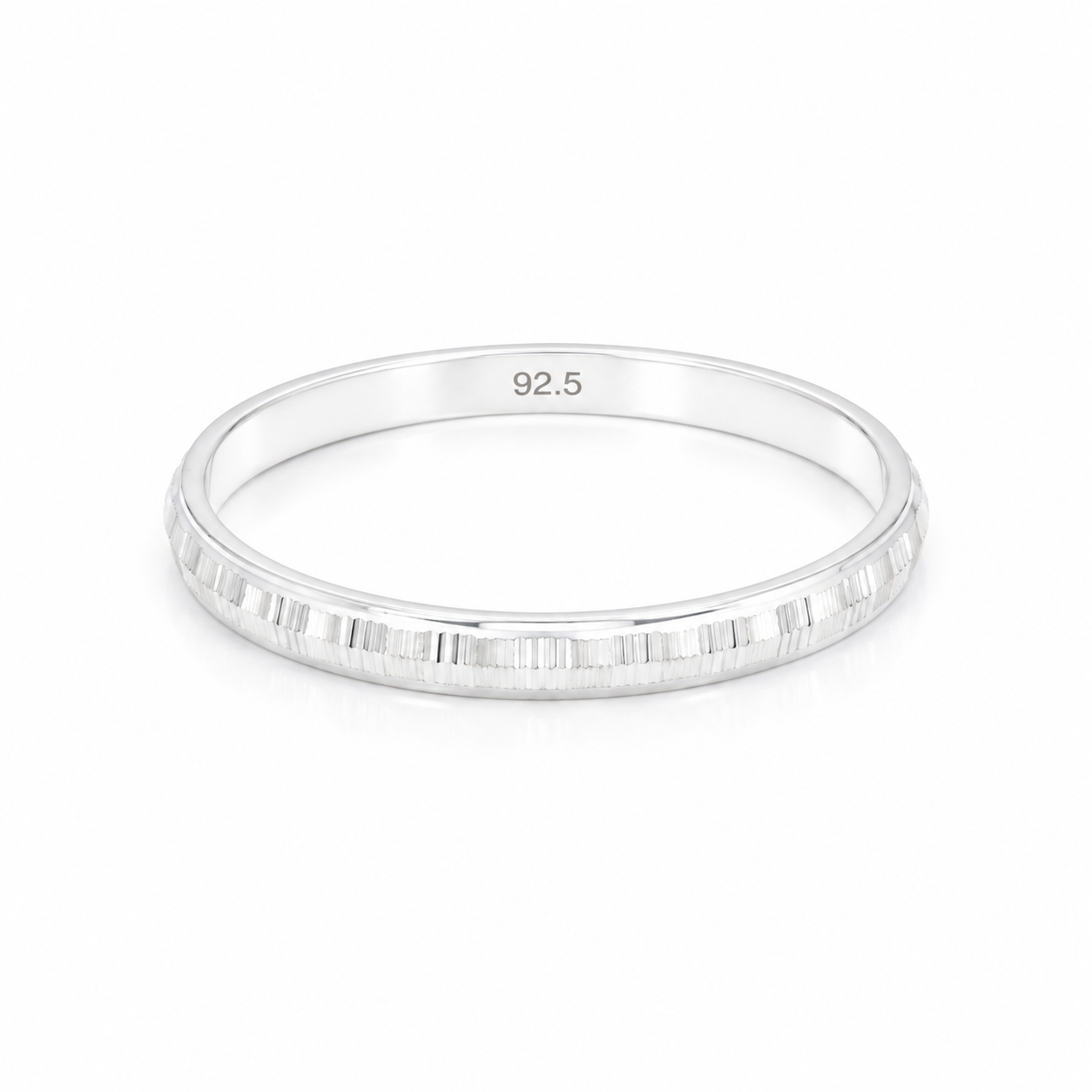 Italian Bark Texture Baby Kada – 925 Sterling Silver – OYA by Gemkara view 1