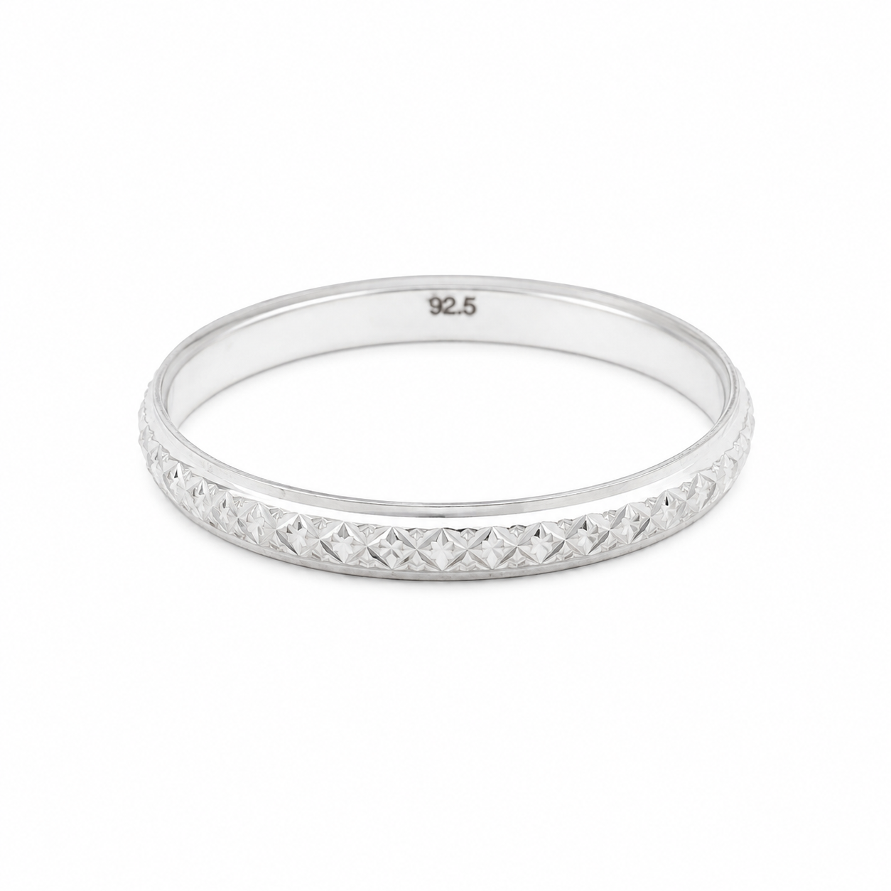 Baby Silver Floral Kada – OYA by Gemkara view 1