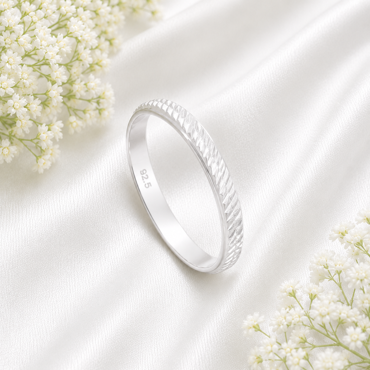 Italian Rope Twist Baby Kada – 925 Sterling Silver – OYA by Gemkara view 3