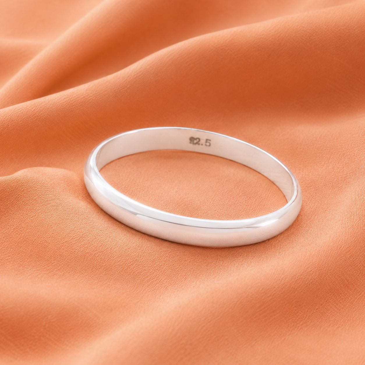 Baby Silver Flat Kada – OYA by Gemkara view 2