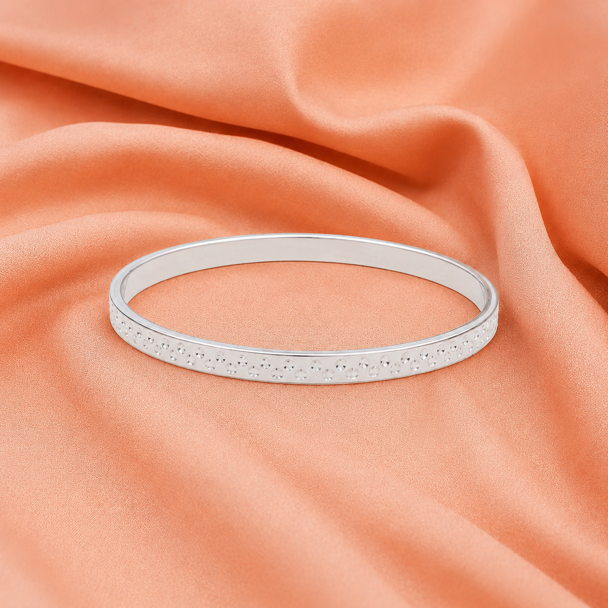 Baby Silver Double Row Kada – OYA by Gemkara view 2
