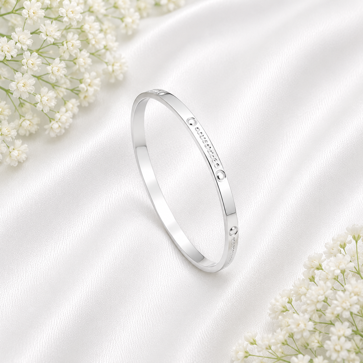 Italian Geo Dot Baby Kada – 925 Sterling Silver – OYA by Gemkara view 3