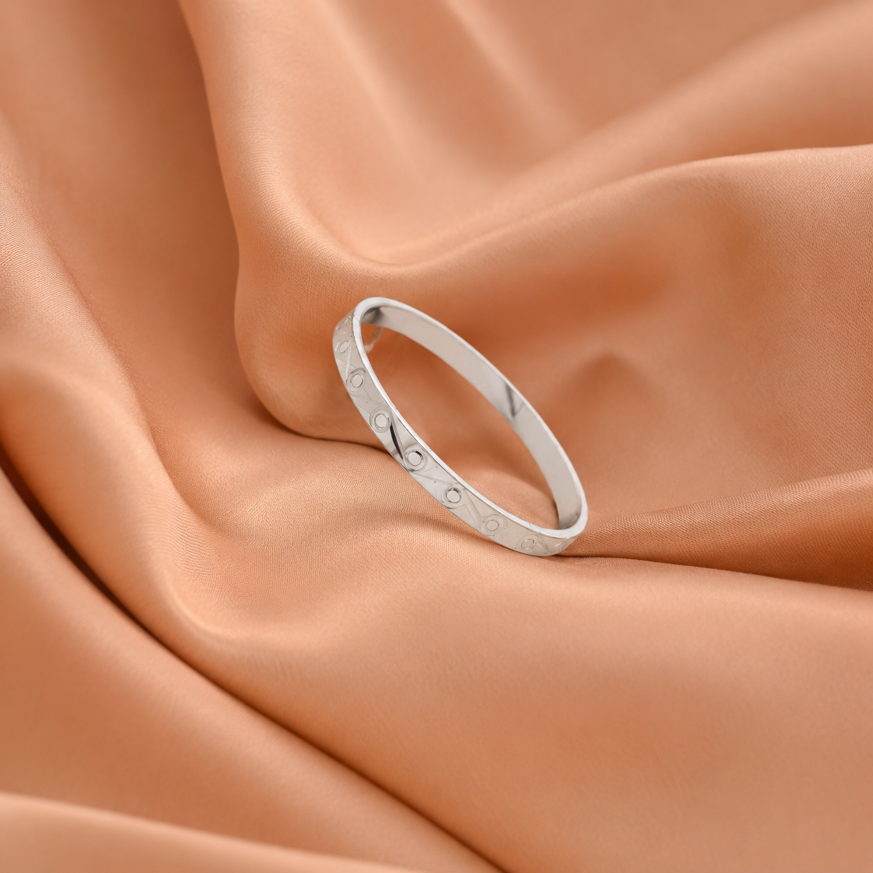 Baby Silver Circular Kada – OYA by Gemkara view 2