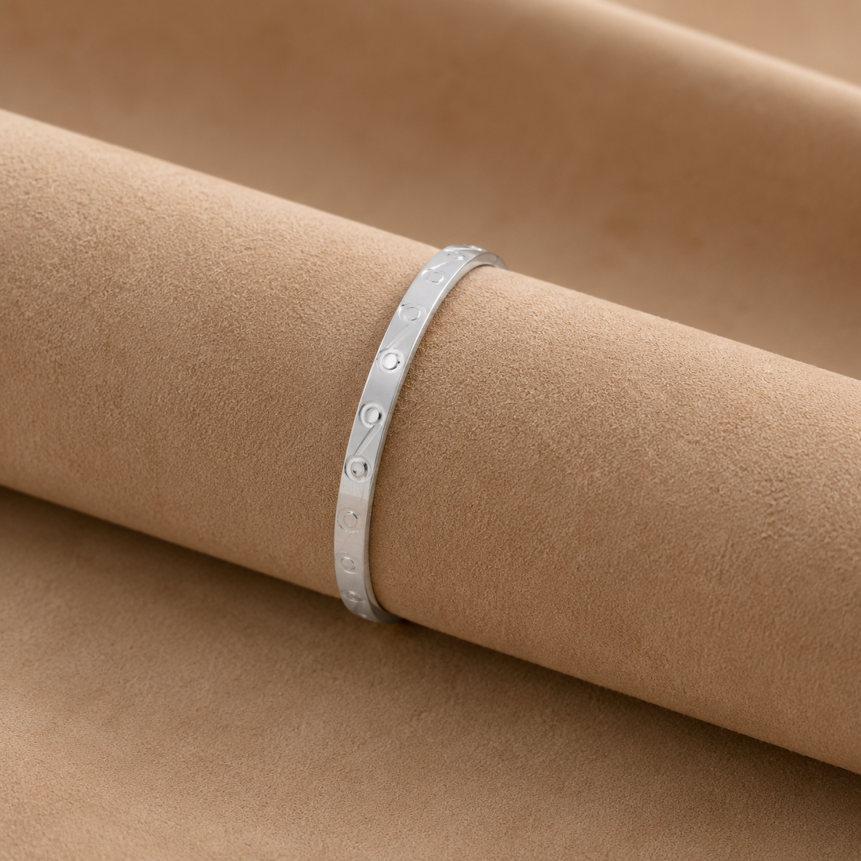 Baby Silver Circular Kada – OYA by Gemkara view 3