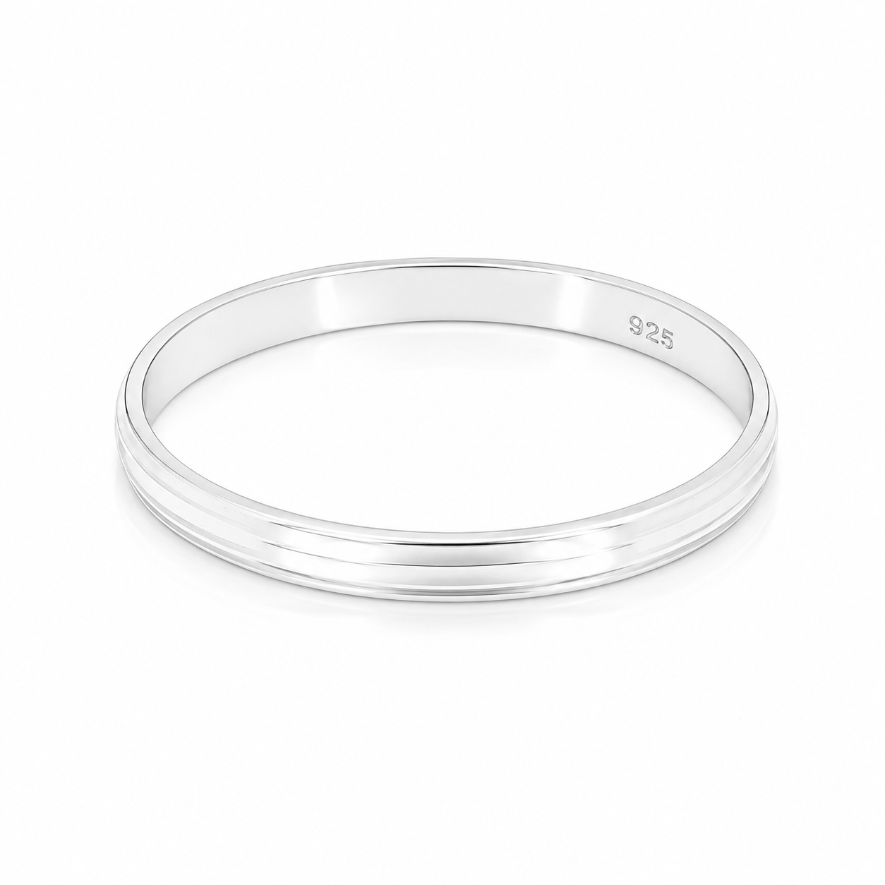 Italian Double Line Baby Kada – 925 Sterling Silver – OYA by Gemkara view 1