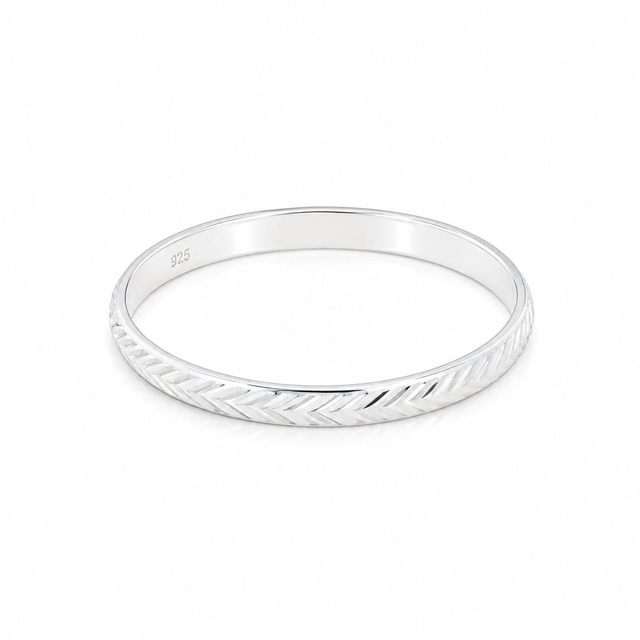 Italian Chevron Baby Kada – 925 Sterling Silver – OYA by Gemkara view 1