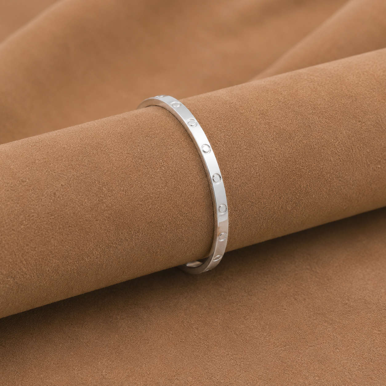 Baby Silver Circular Design Kada – OYA by Gemkara view 3