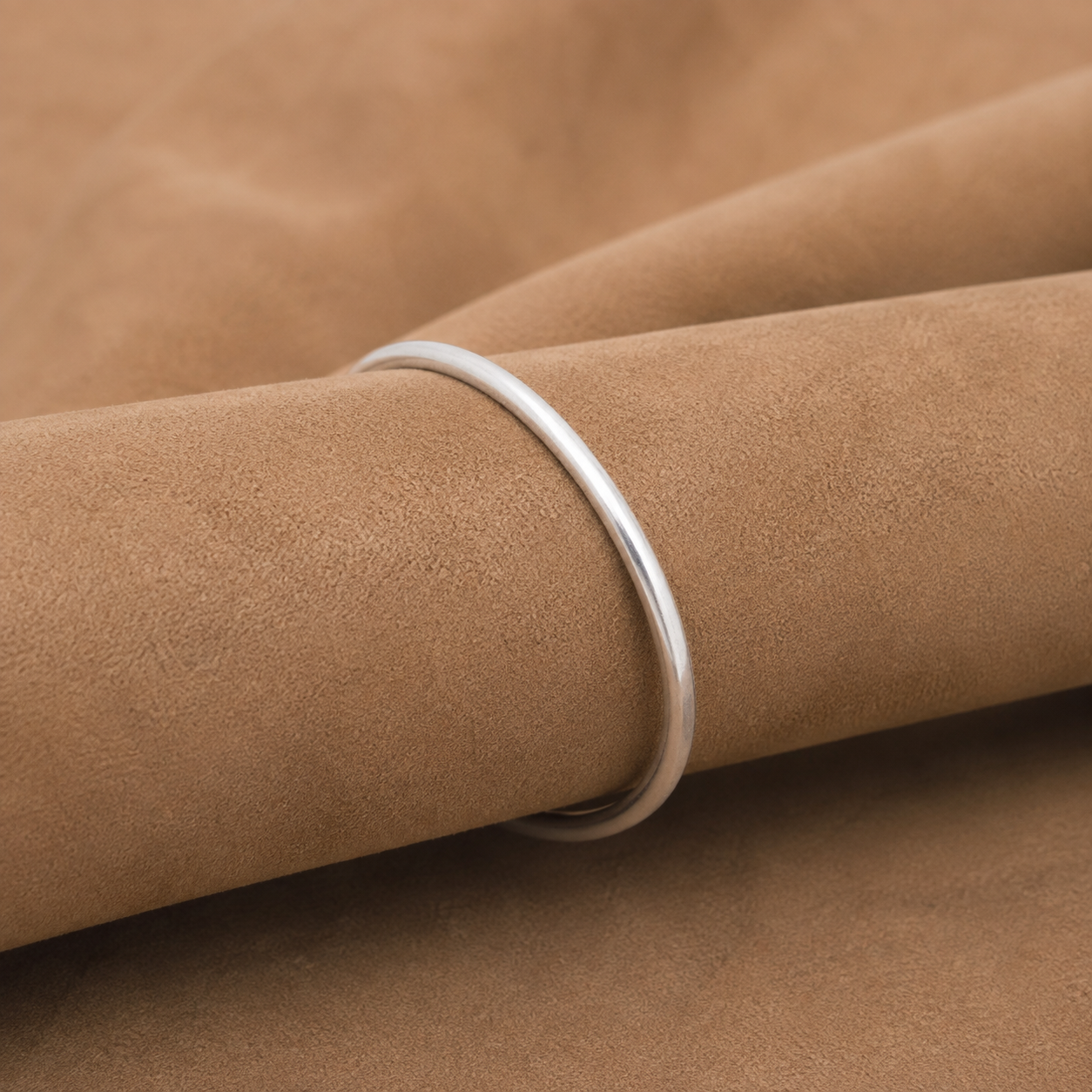 Baby Silver Plain Kada – OYA by Gemkara view 3