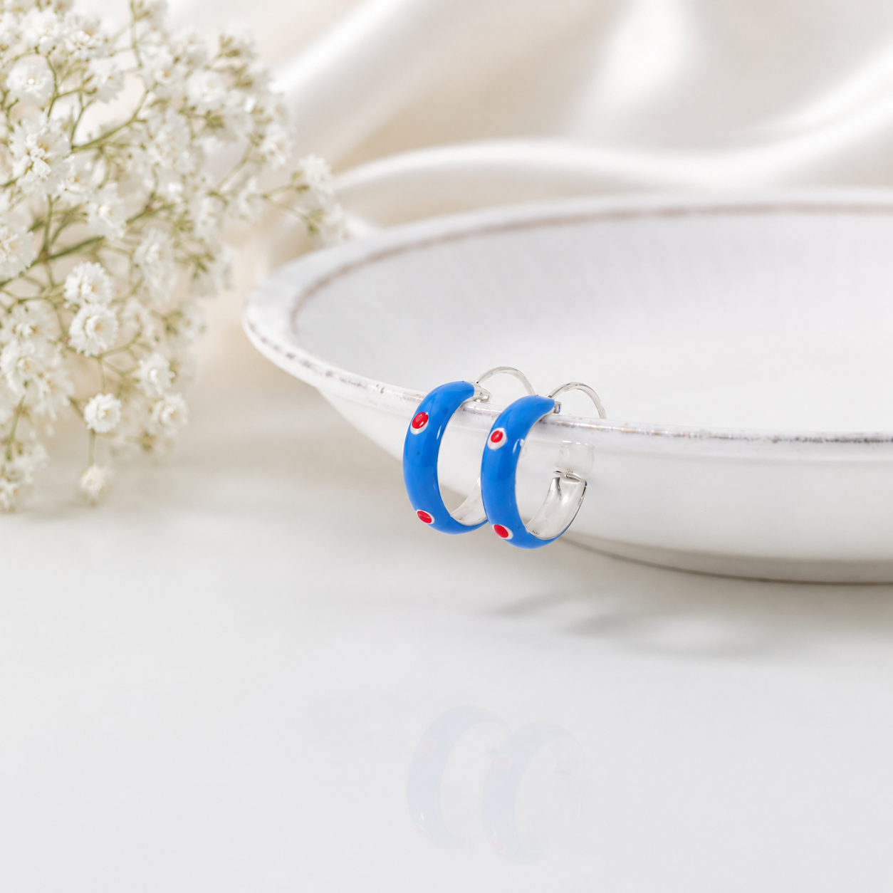 Blue Polka Silver Bali – OYA by Gemkara view 2