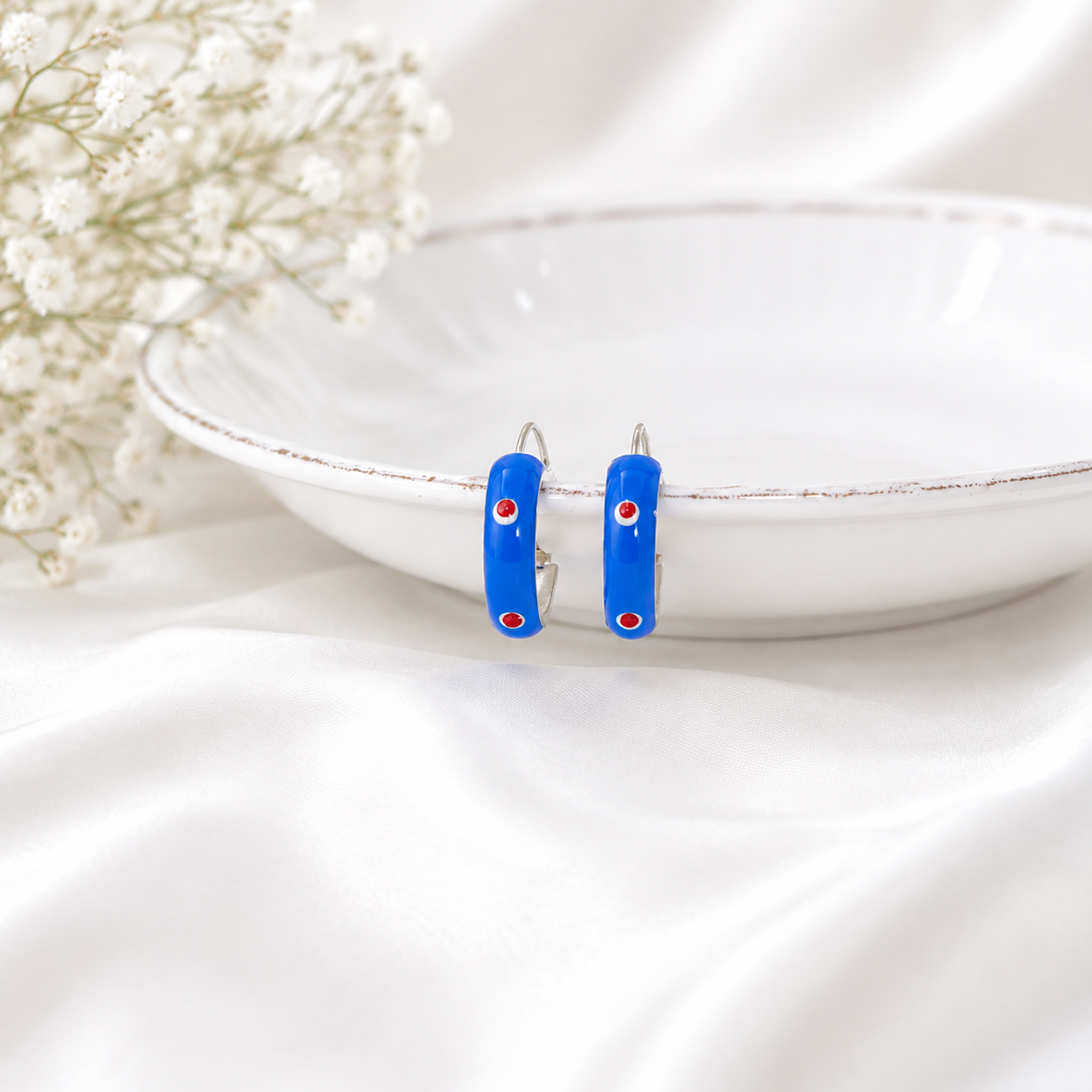 Blue Polka Silver Bali – OYA by Gemkara view 4