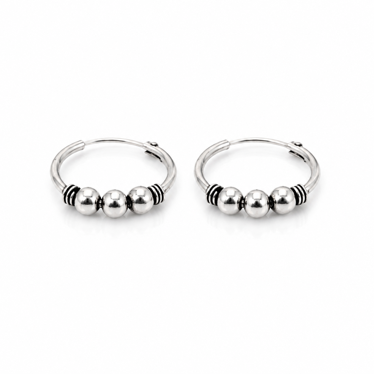 Triple Bead Silver Bali – OYA by Gemkara view 1