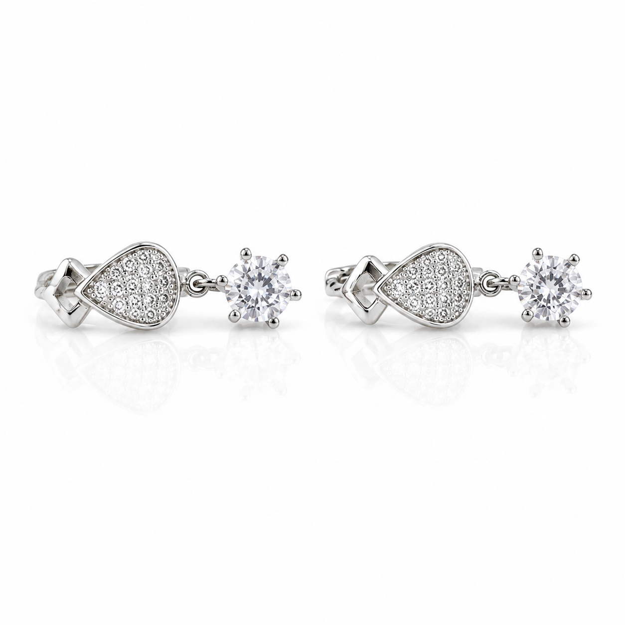 CZ Teardrop Silver Bali – OYA by Gemkara view 1