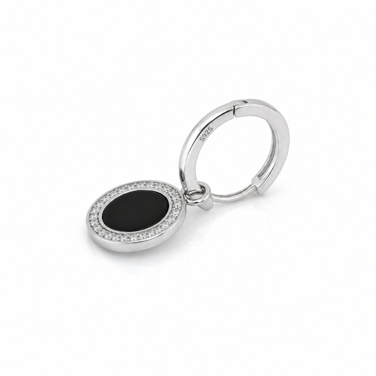 Black Onyx CZ Round Silver Bali – OYA by Gemkara view 2