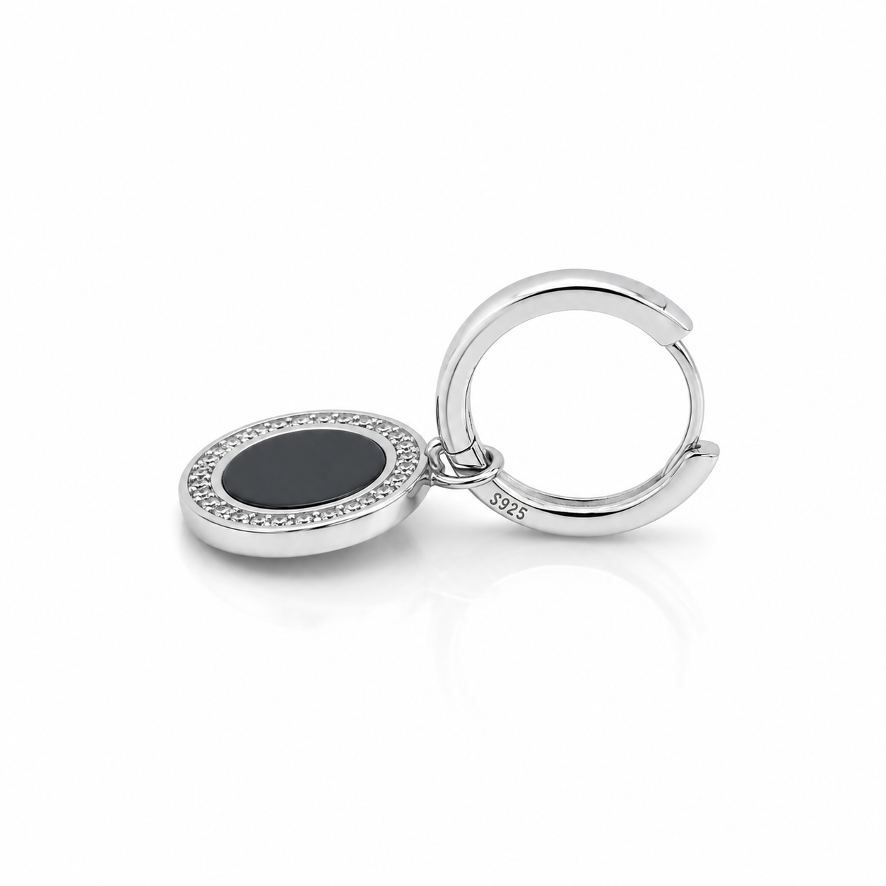 Black Onyx CZ Round Silver Bali – OYA by Gemkara view 4