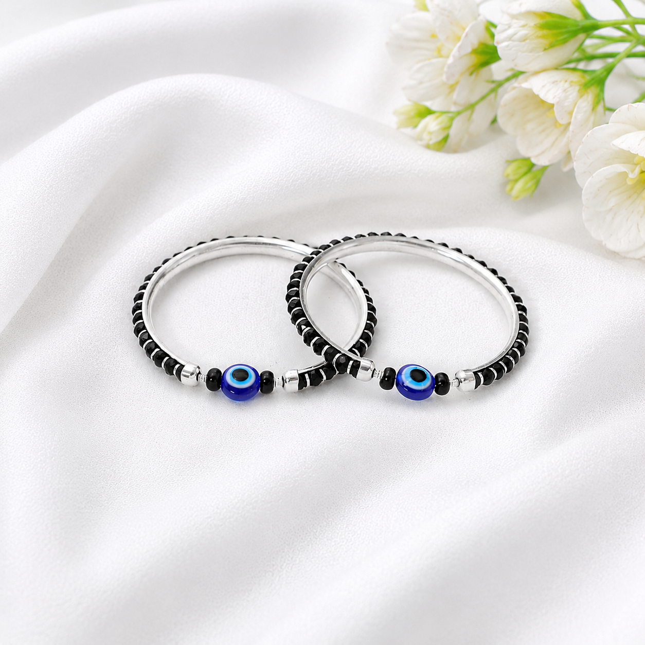 Lucky Eye Bangle – 925 Sterling Silver – OYA by Gemkara view 3