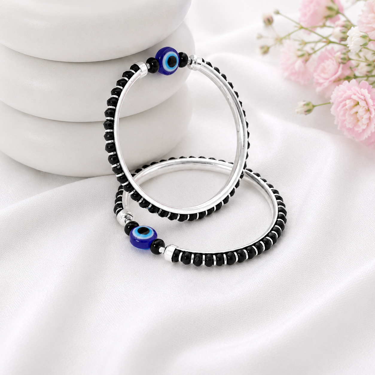 Lucky Eye Bangle – 925 Sterling Silver – OYA by Gemkara view 4