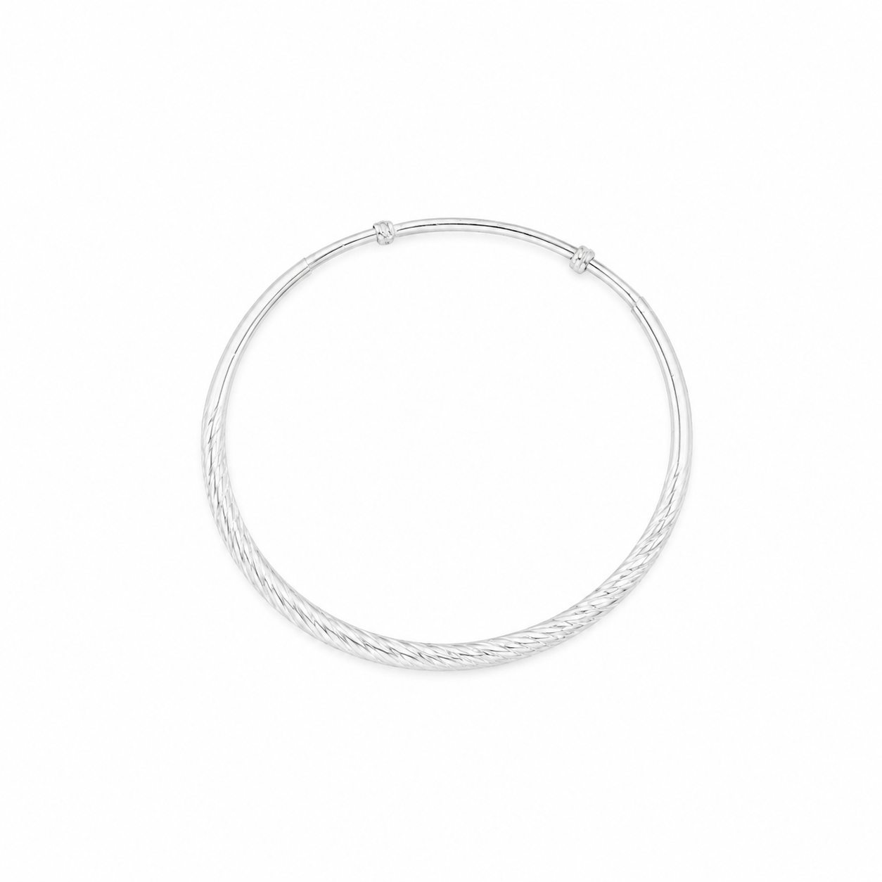 Twist Baby Bangle – 925 Sterling Silver – OYA by Gemkara view 1
