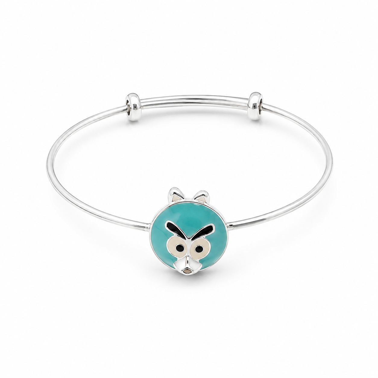 Wise Owl Baby Bangle – 925 Sterling Silver – OYA by Gemkara view 1