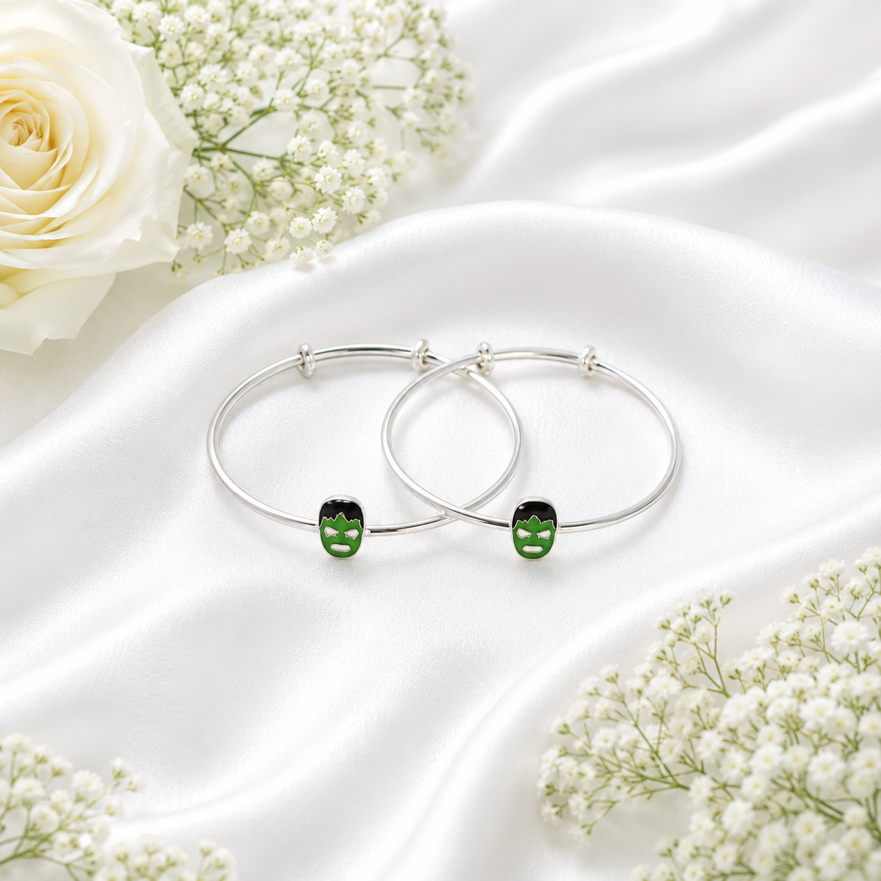 Hulk Charm Bangle – 925 Sterling Silver – OYA by Gemkara view 3