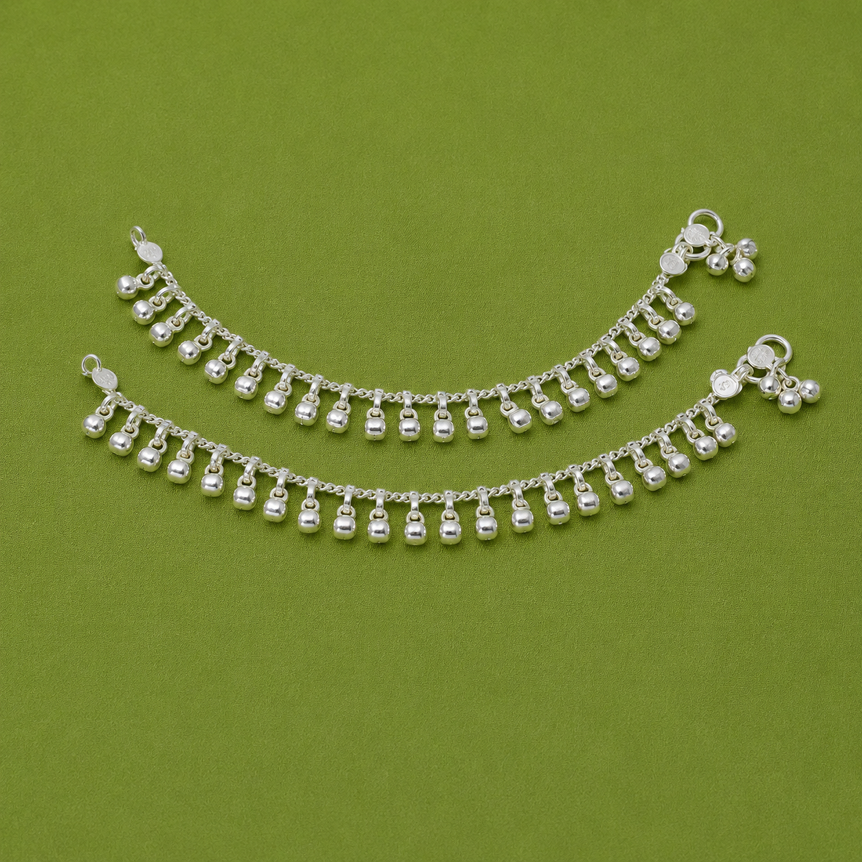 Classic Ghungroo Baby Anklet – 925 Sterling Silver – OYA by Gemkara view 3