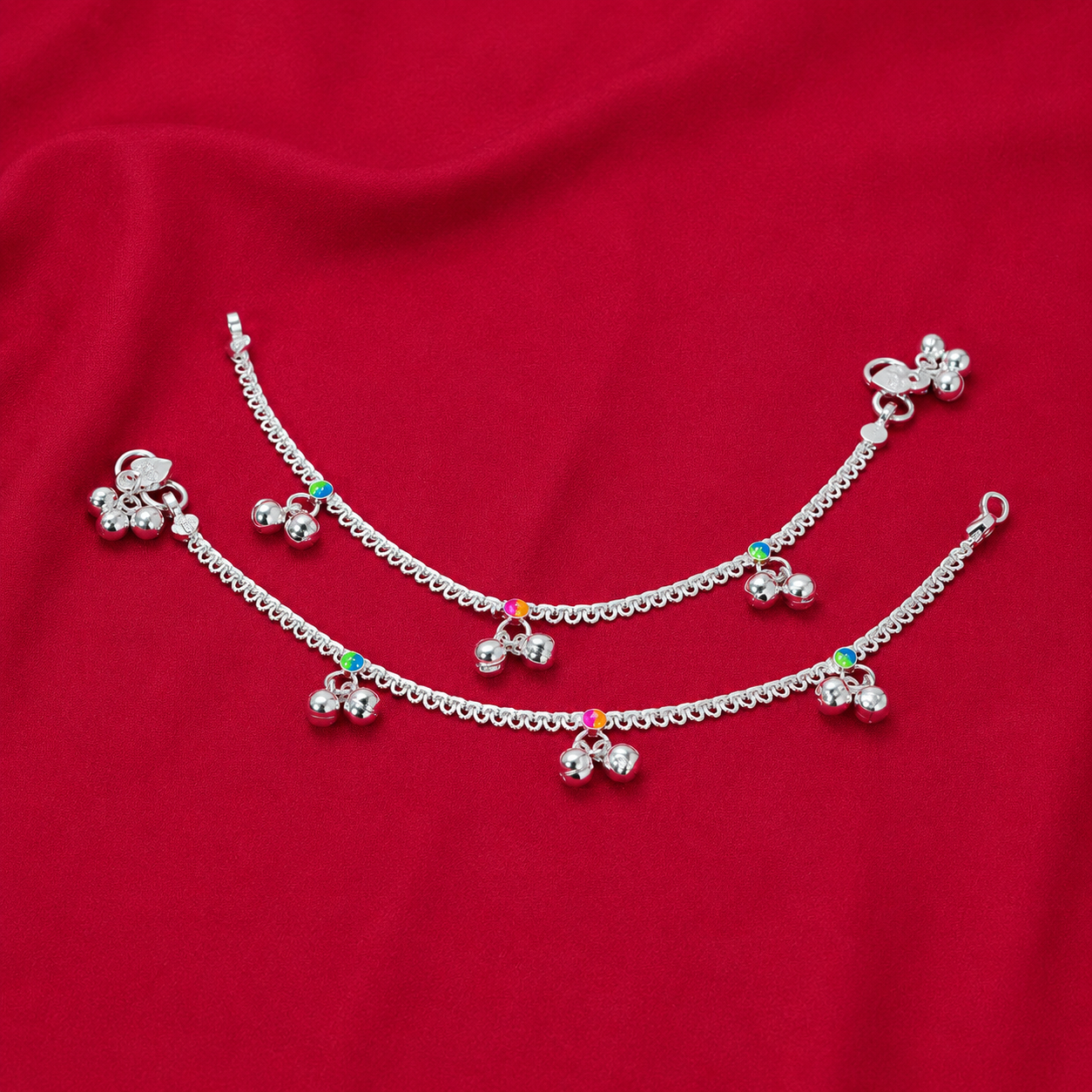 Happy Tinkle Anklet – 925 Sterling Silver – OYA by Gemkara view 4