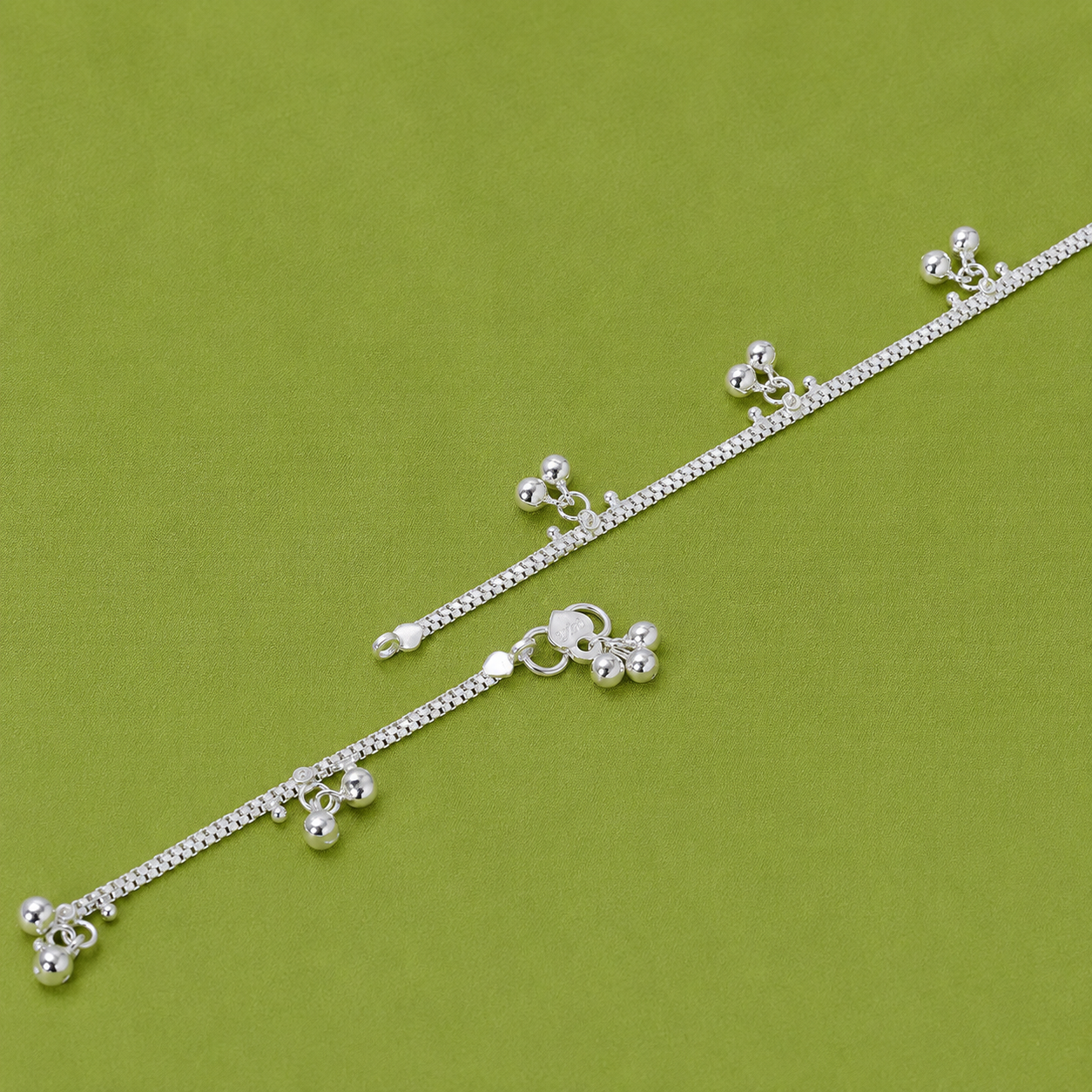 Classic Jingle Baby Anklet – 925 Sterling Silver – OYA by Gemkara view 4