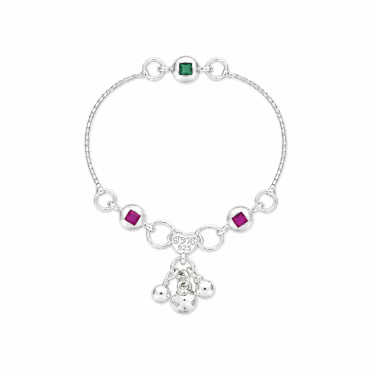 Royal Gem Baby Anklet – 925 Sterling Silver – OYA by Gemkara view 1
