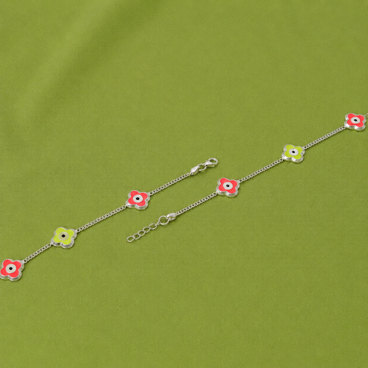 Flora Glow Baby Anklet – 925 Sterling Silver – OYA by Gemkara view 3
