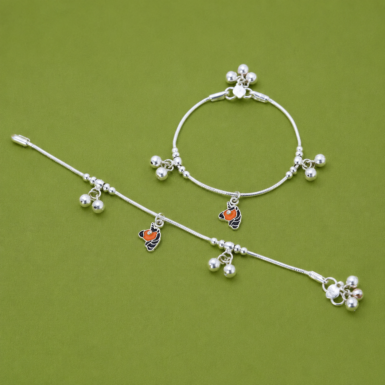 Safari Charm Anklet – 925 Sterling Silver – OYA by Gemkara view 2