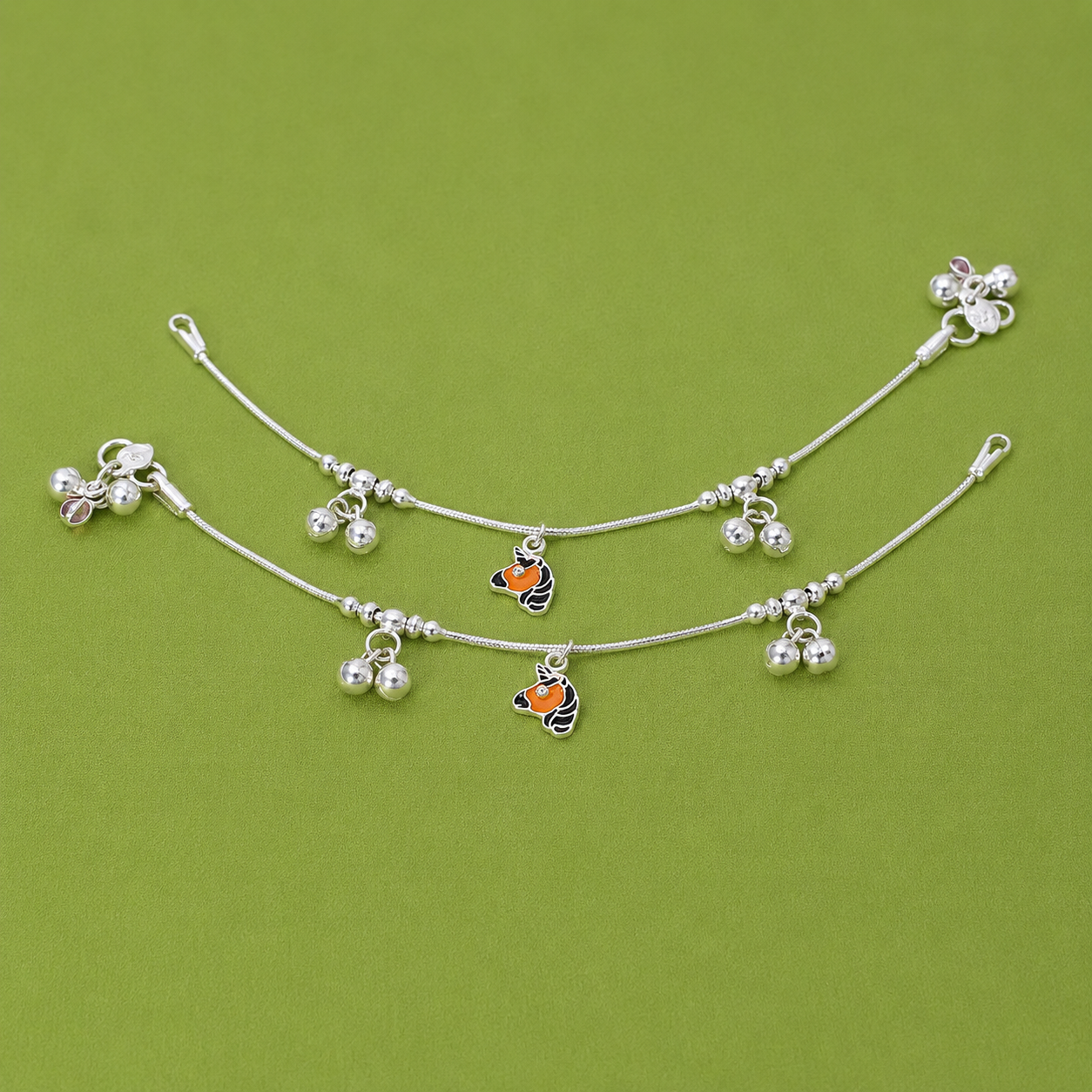 Safari Charm Anklet – 925 Sterling Silver – OYA by Gemkara view 3