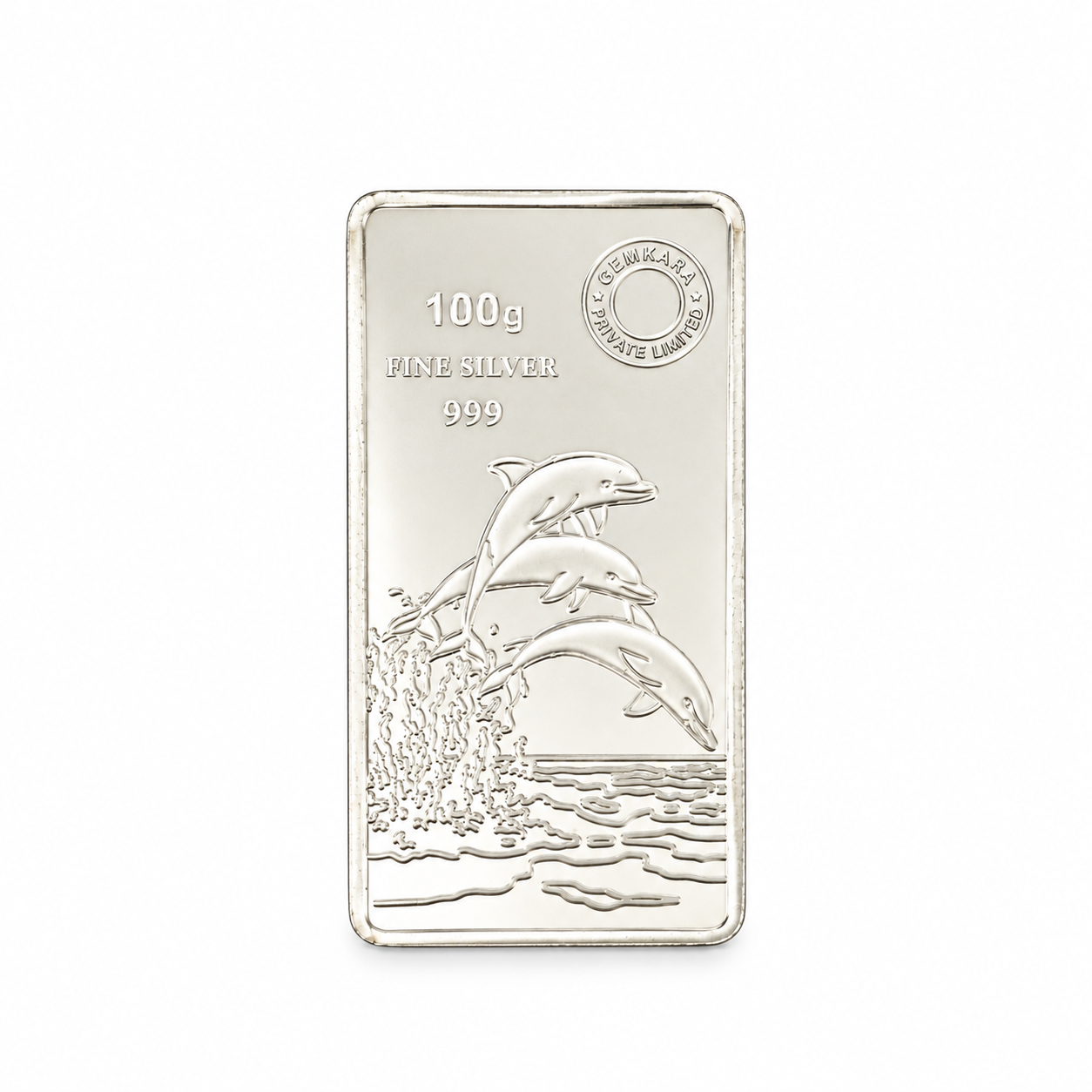 100 Gram Dolphin Design Silver Bar